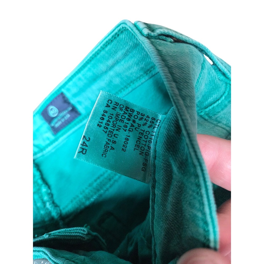 AG Adriano Goldschmied The Still Teal Skinny Jeans Women 24R Made in USA - Picture 3 of 13